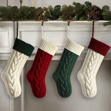 Christmas Knit Stocking Gift Bag Set - Elegant Holiday Collection (Set of 4)