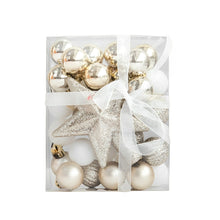 Christmas Tree Ornament Set - 29 Balls & Star Topper (3cm)