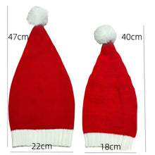 Festive Knit Santa Hat Set – 3-Piece Family Pack (2 Adults, 1 Child)