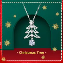 Christmas Tree 925 Sterling Silver Necklace with Moissanite