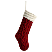 Christmas Knit Stocking Gift Bag Set - Elegant Holiday Collection (Set of 4)